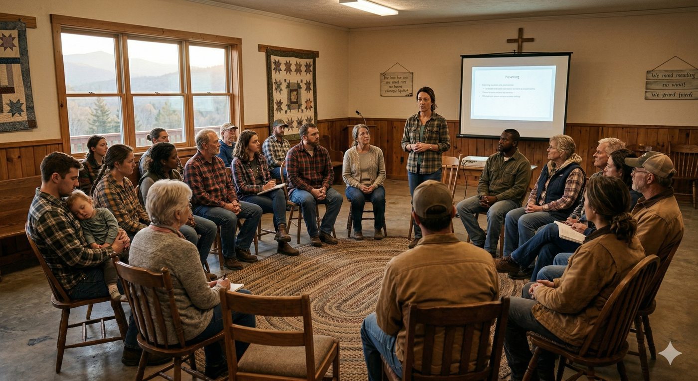 Parents gathered for AHA Foundation digital literacy session, Watauga County NC